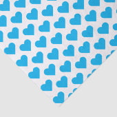 Tiny Bright Blue Hearts Musterteppichpapier Seidenpapier (Detail)