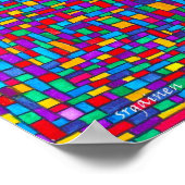 Tiny Bright Tiles Square Poster (Ecke)
