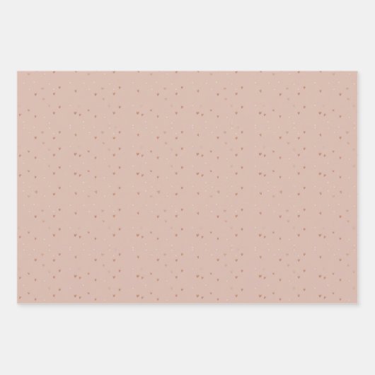Tiny brown Hearts Geschenkpapier Set (Vorderseite 2)