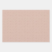 Tiny brown Hearts Geschenkpapier Set (Vorderseite)