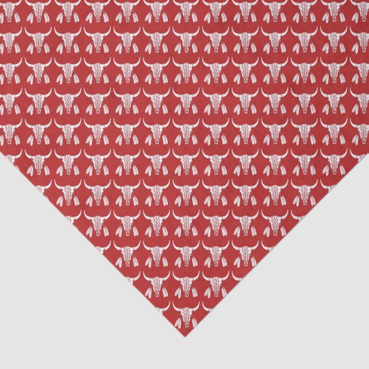 Tiny Buffalo Skulls Papiertaschentuch Seidenpapier (Ausschnitt)