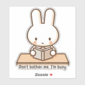 Tiny bunny study Vinyl Sticker (Blatt)