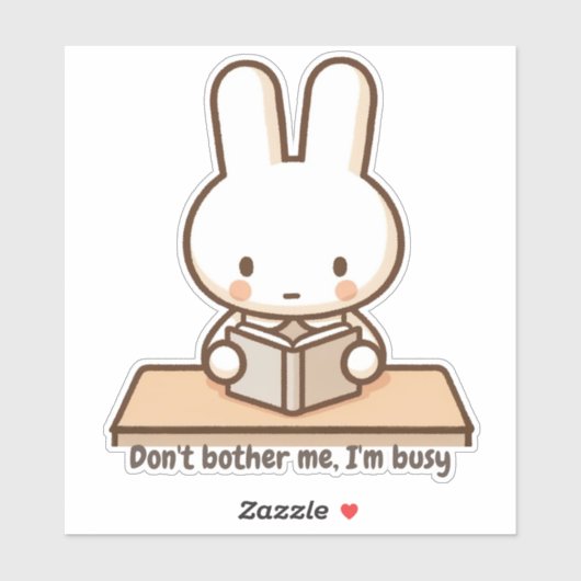 Tiny bunny study Vinyl Sticker (Blatt)