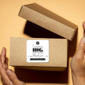 Tiny Business Big Appreciation packaging Logo Quadratischer Aufkleber