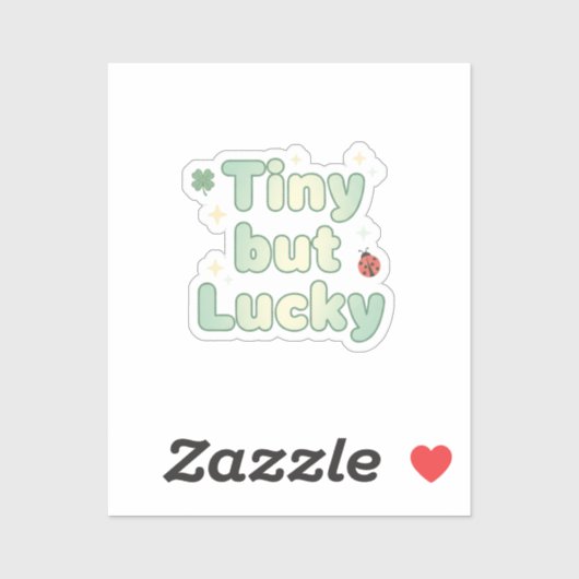 Tiny But Lucky Cute Baby Font St Patrick's Day Aufkleber (Blatt)