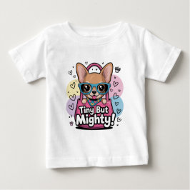 Tiny but Mighty Chihuahua Keychains & Lanyards Baby T-shirt
