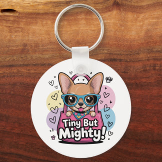 Tiny but Mighty Chihuahua Keychains & Lanyards Schlüsselanhänger