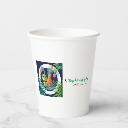 Tiny but Mighty Dino Cup Pappbecher (Vorderseite)