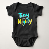 "Tiny but Mighty" Niedliche Tapferkeit Baby Strampler (Vorderseite)