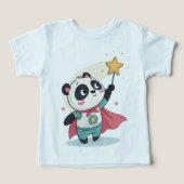 Tiny but Mighty – Superhero Panda Holding a Star (Design Vorderseite)