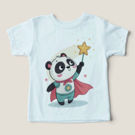 Tiny but Mighty – Superhero Panda Holding a Star 