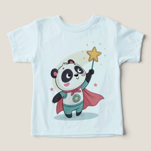 Tiny but Mighty – Superhero Panda Holding a Star (Design Vorderseite)