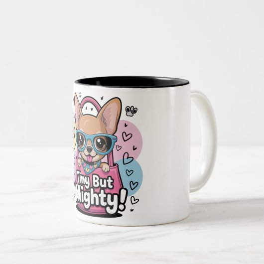 Tiny but Mighty Zweifarbige Tasse (VorderseiteRechts)