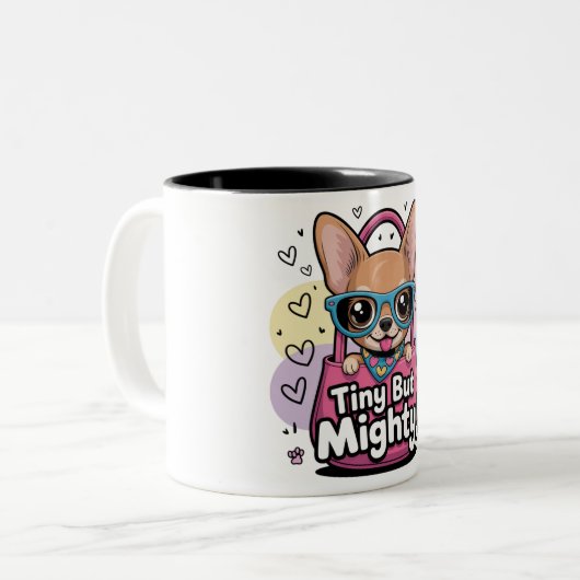 Tiny but Mighty Zweifarbige Tasse (Vorderseite Links)