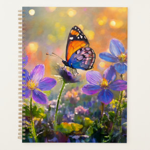 Tiny Butterfly On Wildblumen bei Sunrise Planer