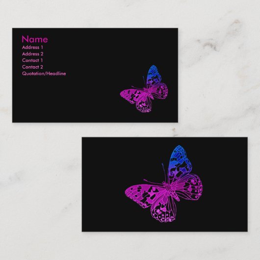 Tiny Butterfly Visitenkarte (Vorne/Hinten)