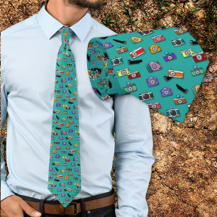 Tiny Cameras Pattern Fotografen Krawatte