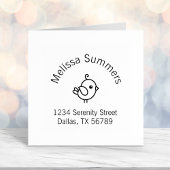 Tiny Cartoon Bird Arch Address Permastempel