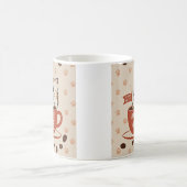 Tiny Cat Pfoten und Kaffeebohnen Poster Kaffeetasse (Mittel)