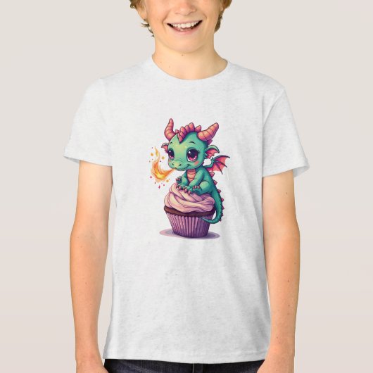 Tiny Chaos Dragon Tri-Blend Shirt (Vorderseite)