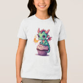 Tiny Chaos Dragon Tri-Blend Shirt (Vorderseite)
