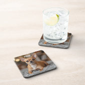 Tiny Chihuahua Personalisiert Beverage Coaster Set Getränkeuntersetzer (Rechte Seite)