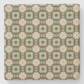 Tiny Christmas Bells Pattern Steinuntersetzer (Vorderseite)