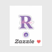 Tiny Clear Vinyl Sticker Monogram Name JK 2022 (Blatt)