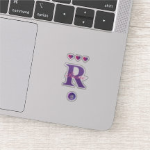 Tiny Clear Vinyl Stickers Monogram Name JK 2022