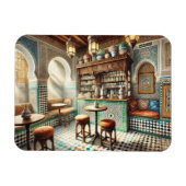 Tiny Coffeeshop in Fez Marokko Magnet (Horizontal)