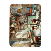 Tiny Coffeeshop in Fez Marokko Magnet (Vertikal)