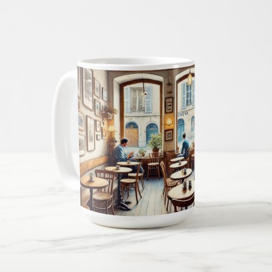 Tiny Coffeeshop in Genf Schweiz Kaffeetasse (Vorderseite Links)