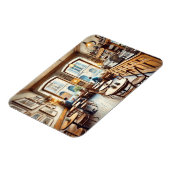 Tiny Coffeeshop in Genf Schweiz Magnet (Linke Seite)