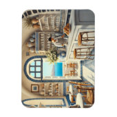 Tiny Coffeeshop in Santorini Magnet (Vertikal)