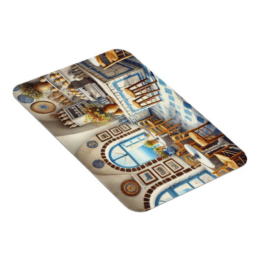 Tiny Coffeeshop in Santorini Magnet (Rechte Seite)