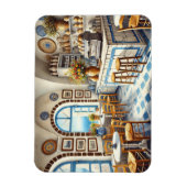Tiny Coffeeshop in Santorini Magnet (Vertikal)