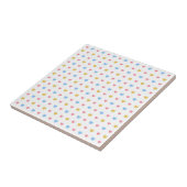 Tiny Colorful Hearful Pattern Pink Blau Gelb Fliese (Seite)