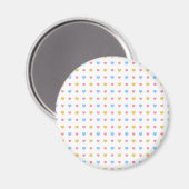 Tiny Colorful Hearful Pattern Pink Blau Gelb Magnet (Vorderseite/Rückseite)