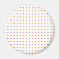 Tiny Colorful Hearful Pattern Pink Blau Gelb