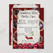Tiny Cranberry Pstry Appetizers Postkarte (Vorne/Hinten)