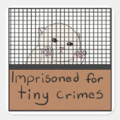 Tiny Crimes Quadratischer Aufkleber (Vorderseite)