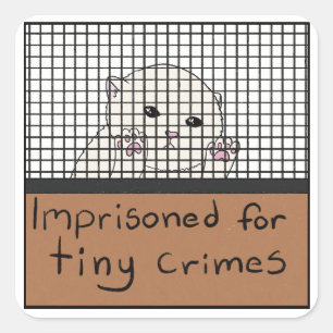 Tiny Crimes Quadratischer Aufkleber