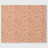 Tiny cute pink red brown cream pattern geschenkpapier (Flach)