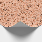 Tiny cute pink red brown cream pattern geschenkpapier (Ecke)