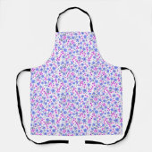 Tiny cute white blue pink floral pattern schürze (Vorderseite)