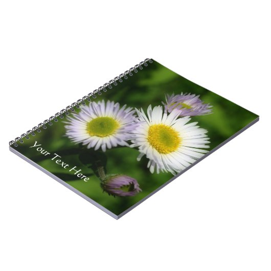 Tiny Daisies Fleabane Blume Nature Notizblock (Linke Seite)