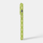 Tiny Daisies,  happy faces in lime greenPhone Case iPhone Hülle (Linke Seite)