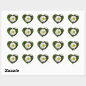 Tiny Daisies Herz-Aufkleber (Blatt)