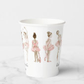 Tiny Dancer Ballerina Pink Girls Birthday Pappbecher (Rechts)