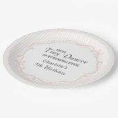 Tiny Dancer Ballerina Pink Girls Birthday Pappteller (Schrägansicht)